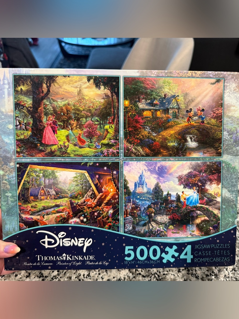 Disney Thomas Kinkade 4-Pack Jigsaw Puzzles